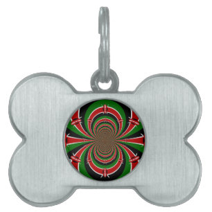 Médaillons Pour Animaux Domestiques Vibrant Kenya Vision : Drapeau kényan en miroir