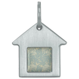 Médaillons Pour Animaux Domestiques William Morris Classique Tulipe Bleu Floral