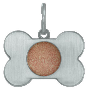 Médaillons Pour Animaux Domestiques William Morris Fleur de pavot rose Floral