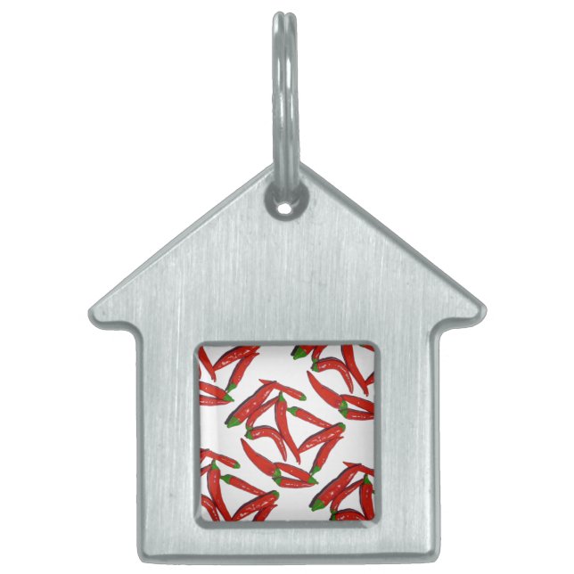 Médaillons Pour Animaux Domestiques Yummy Hot Red Chili Motif poivron (Devant)