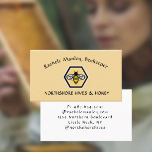 MÉDECIN APIARY Carte de visite Hexagon et abeille