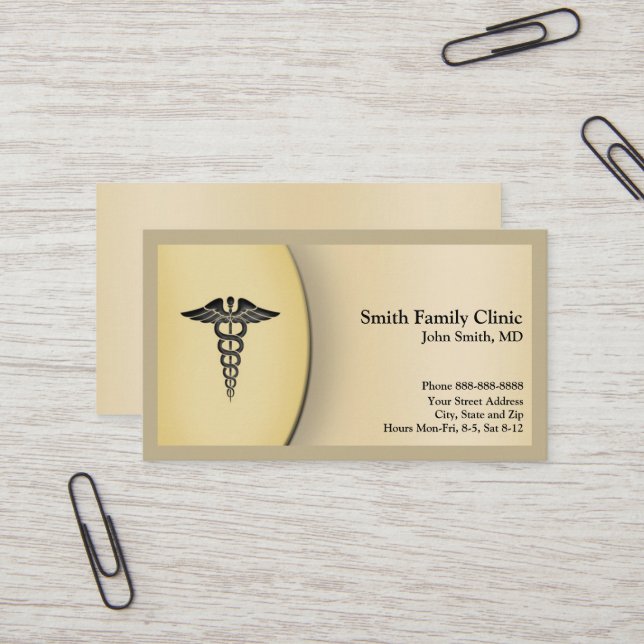 Médecin Carte de visite (Devant/Arrière en situation)