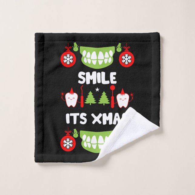 Médecin dentaire Xmas (Gant de toilette)