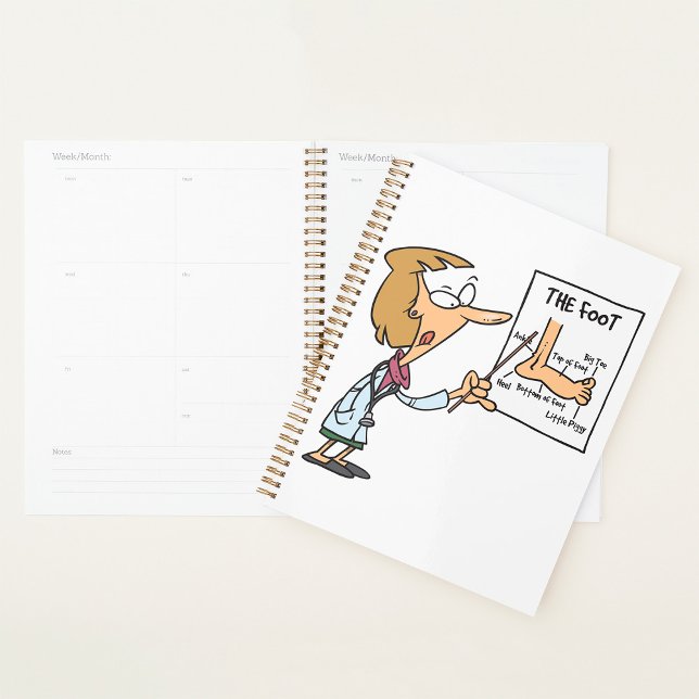 Médecin drôle enseignant l'anatomie du pied (Créateur téléchargé)