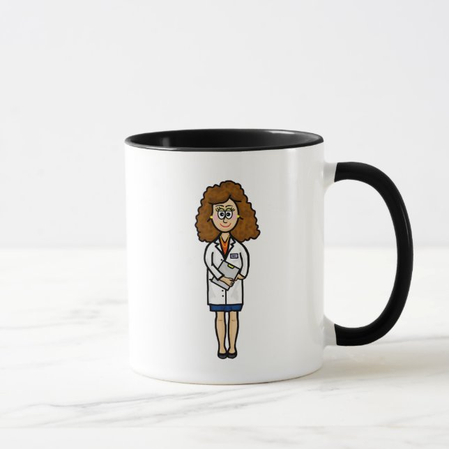 Médecin féminin avec Mug Graphique (Droite)