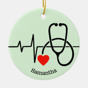 Médecin Infirmière PA Soins de santé Ornement de t