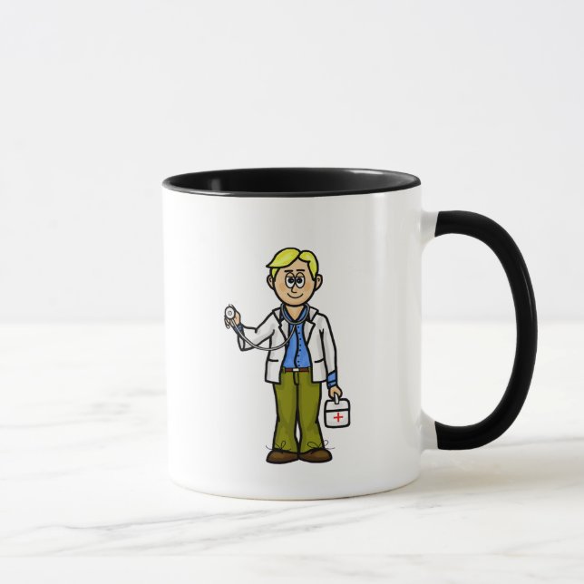 Médecin masculin blond avec Mug à sac Médicale (Droite)