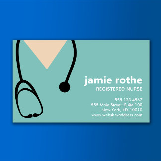 Médecin ou infirmière Carte de visite Stethoscope