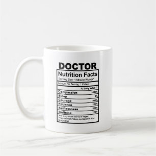 Médecin sur les faits nutritionnels Mug Funny Mug