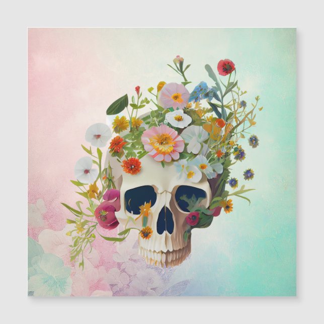 médecin vintage anatomie crâne fleuriste (Devant)