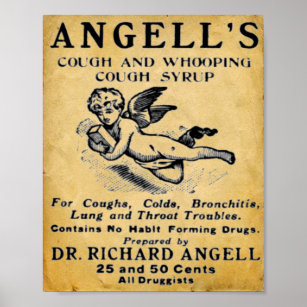 Médecine vintage Impression - Sirop de toux Angell