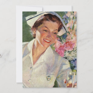 Médecine Vintage, Infirmière heureuse en uniforme