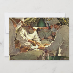 Médecine vintage, médecins effectuant une chirurgi