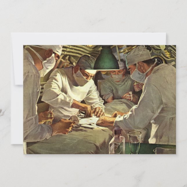 Médecine Vintage, médecins pratiquant la chirurgie (Devant)