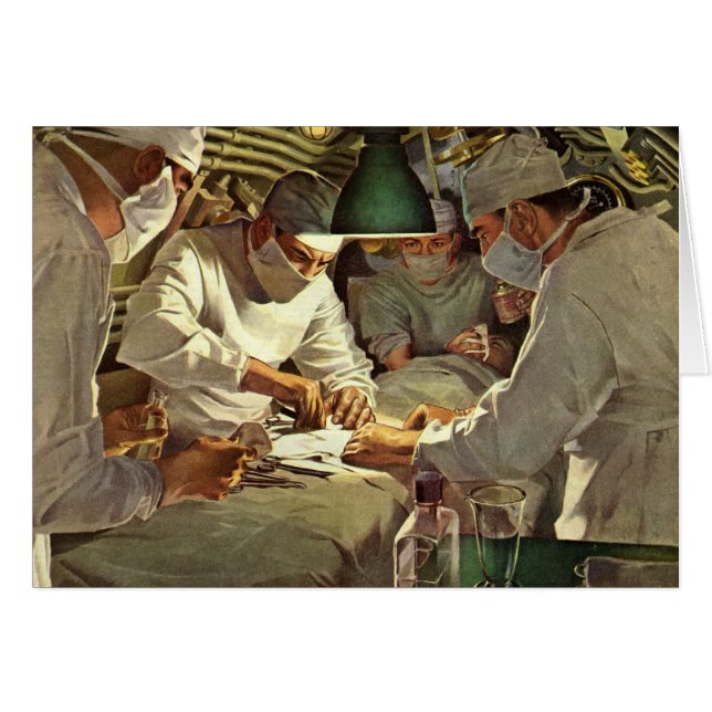 Médecine vintage, Médecins pratiquant la chirurgie (Devant horizontal)