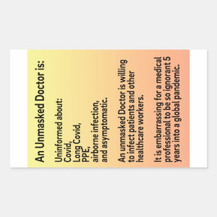 Médecins démasqués autocollants papier d'informati