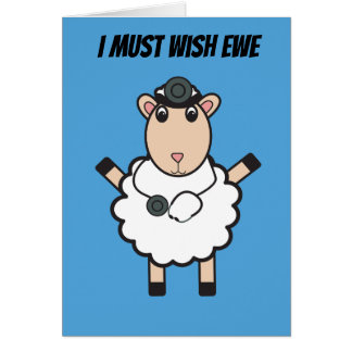 Médecins Jour Moutons Souhaitez Ewe Drôle Pun Pers
