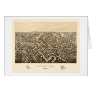 Medford, carte panoramique de mA - 1880