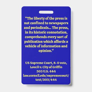 Média, badge de presse