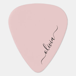 Médiators Blush Dusty rose moderne Script Girl Monogramme No