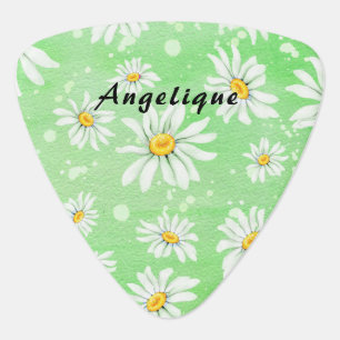 Médiators Fleur de marguerite et monogramme ou nom