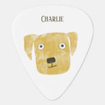 Médiators Funny Golden Labrador Retriever Dog Personnalisé<br><div class="desc">Un design personnalisé et amusant de Golden Labrador Retriever, avec l'art original de Nic Squirrell. Doté d'une aquarelle représentant un chien mignon et adorable, c'est une façon parfaite de montrer votre amour pour votre ami en fureur. Customisé avec le nom de votre choix, il fait pour un cadeau réfléchi et...</div>