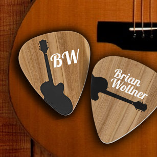 Médiator de guitare en bois personnalisable pour amateur de guitare