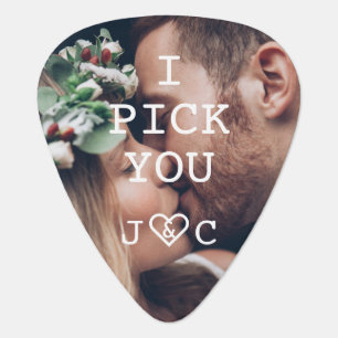 Médiators Je VOUS CHOISIS Coeur Monogramme Couple Mariage Ph