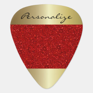 Médiators Les confettis rouges avec de l'or accentuent  