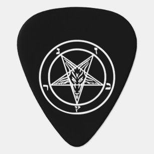Médiators Logo satanique de la chèvre de Pentagram inversée 