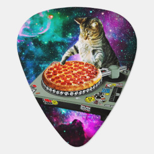 Médiators Pizza de chat du DJ de l'espace