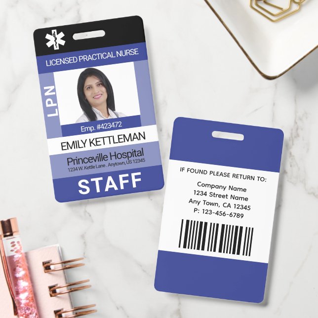 Medical Staff Photo ID Badge - Editable (Bureau)
