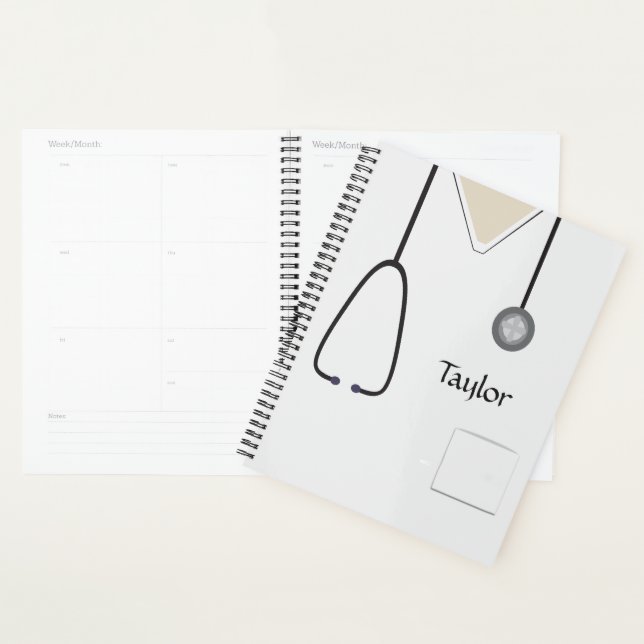 Médicale Scrubs Infirmière Docteur White Planner (Devant avec enveloppe)