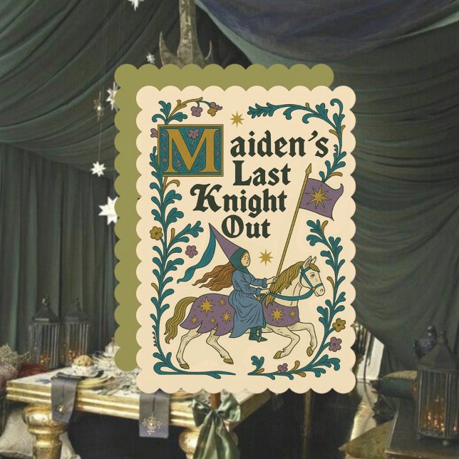 Medieval “Last Knight Out” Bachelorette Invitation (Créateur téléchargé)