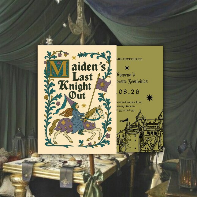 Medieval “Last Knight Out” Bachelorette Invitation (Créateur téléchargé)