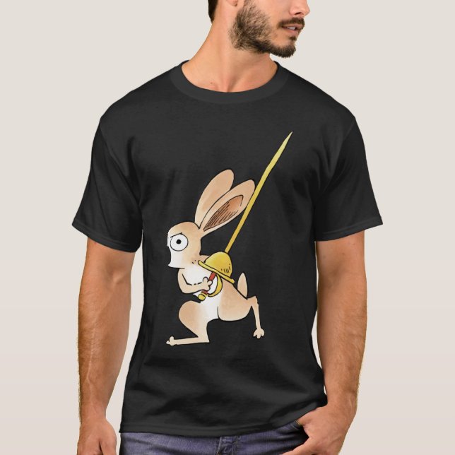 Medieval Rabbit &amp; Rapier Classic T-Shirt (Devant)