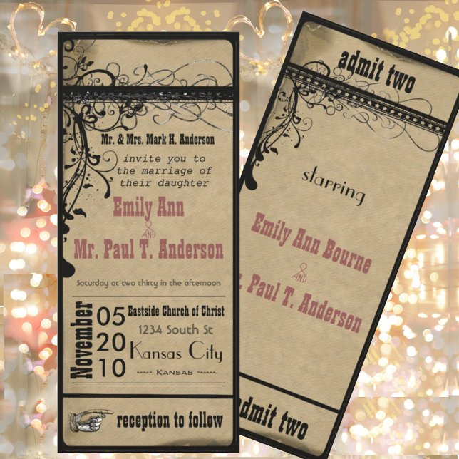 Médiéval rose, Renaissance Mariages Invitations (Créateur téléchargé)