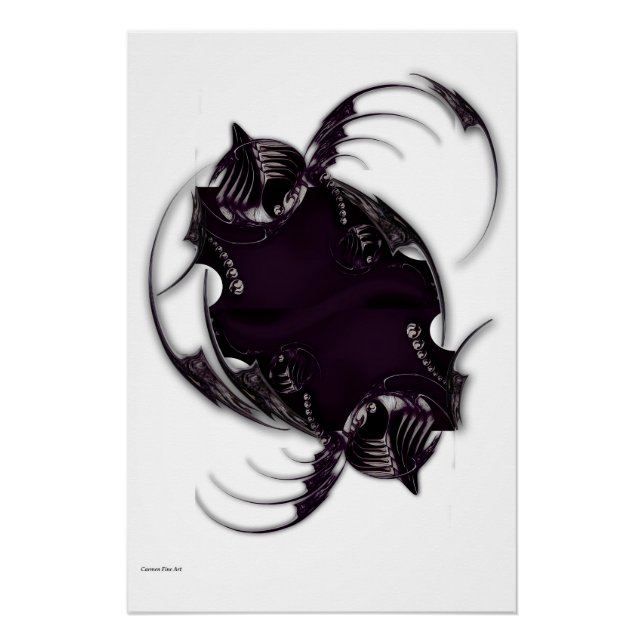 "Méditation avec Ellipse", Poster brillant (Devant)