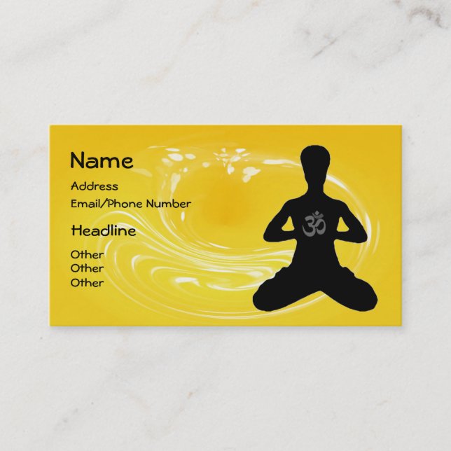 Méditation - Cartes de visite de yoga (Devant)