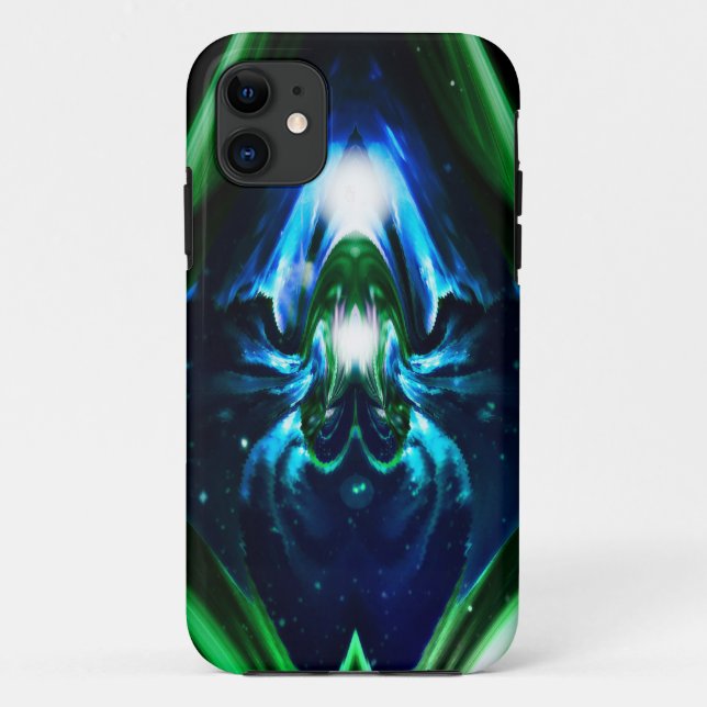 Méditation-Chakras Bleu N Vert iPhone 5 coque (Dos)