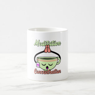 Méditation Concentration Cute Café Mug Kawaii