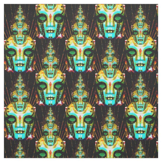 Méditation de tissu de Shiva (54" largeur) (Échantillon)
