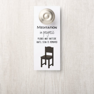 Méditation en cours Affichette de porte