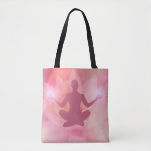 Méditation Lotus rose Sac fourre-tout de yoga