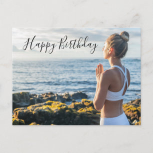 Méditation Yoga Bonne carte d'anniversaire 