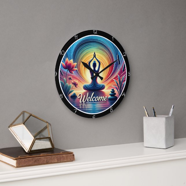 Méditation Yoga Horloge de bienvenue (Bureau)