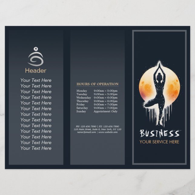 Méditation Yoga Instructeur Arbre Pose Pleine lune (Devant)