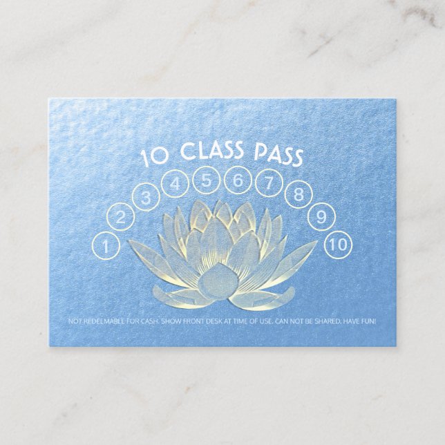 Méditation Yoga Instructeur Classe Pass Fidélité (Devant)