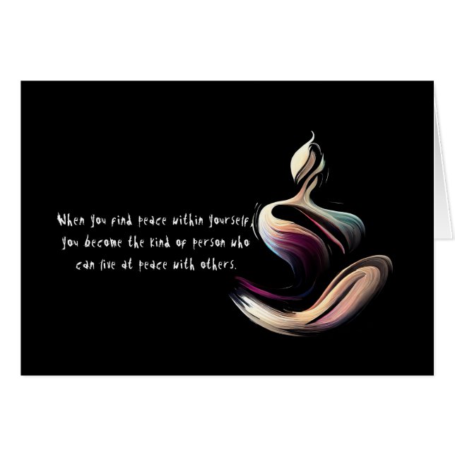 Méditation Yoga Instructeur Lotus Pose Brush Strok (Devant Horizontal)