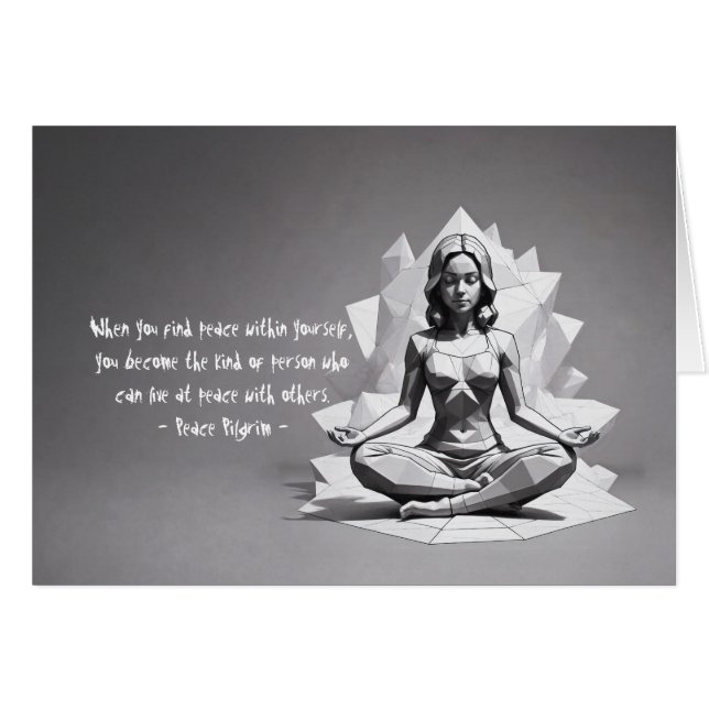 Méditation Yoga Instructeur Reiki Master Low Poly (Devant Horizontal)